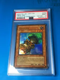 YUGIOH PSA 9 Ultra Rare Fiber Jar LOD-056 1st Edition - Image 1