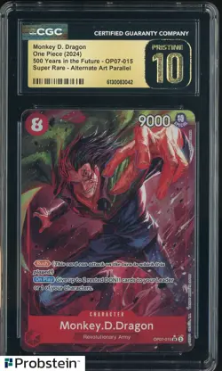 2024 One Piece OP07 Alternate Art Super Rare 015 Monkey.D.Dragon CGC 10 PRISTINE - Image 1