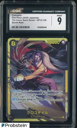 2025 One Piece Japanese The Azure Sea's Seven #120 Crocodile Secret CGC 9 - Image 1
