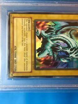 YUGIOH PSA 4 Ultra Rare Blue-Eyes White Dragon LOB-E001 1st Edition - Image 4
