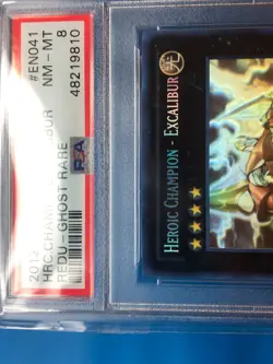 YUGIOH PSA 8 Ghost Rare Heroic Champion - Excalibur REDU-EN041 1st Edition - Image 3