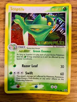 NM! Sceptile (10/106) EX Emerald Stamped Reverse Holo Rare Pokemon Card! - Image 1