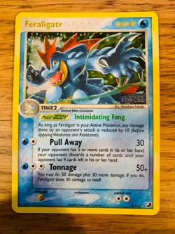 NM! Feraligatr (4/115) EX Unseen Forces Stamped Reverse Holo Pokemon Card! - Image 1
