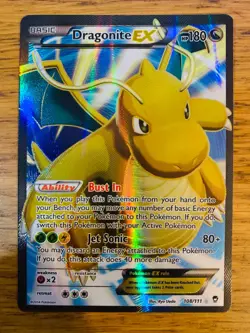 NM! Dragonite EX (108/111) XY Furious Fists Full Art Ultra Rare Pokemon Card! - Image 1