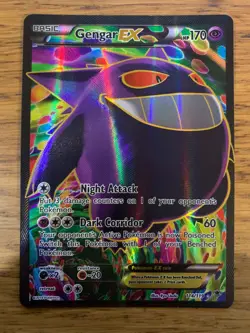 NM! Gengar EX (114/119) XY Phantom Forces Full Art Ultra Rare Pokemon Card! - Image 1