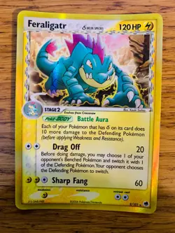 LP! Feraligatr (2/101) EX Dragon Frontiers Delta Species Holo Pokemon Card! - Image 1
