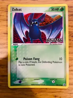 NM! Zubat (88/113) EX Delta Species Stamped Reverse Holo Rare Pokemon Card! - Image 1