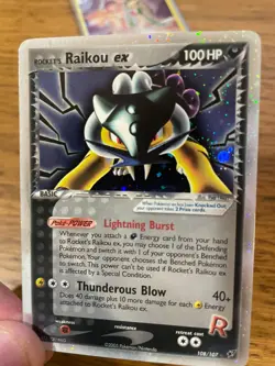 NM! Rocket's Raikou ex (108/107) EX Deoxys Secret Rare Holo Pokemon Card! - Image 4