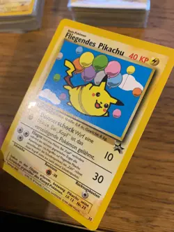 NM! German Flying Pikachu No.25 World Collection Black Star Promo Pokemon Card! - Image 4