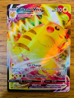 NM! Pikachu VMAX SWSH286 Sword & Shield Full Art Black Star Promo Pokemon Card! - Image 1