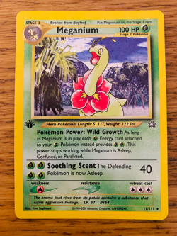 1st Edition Meganium (11/111) Holo Neo Genesis Set Pokemon Card! FREE P&P! - Image 1