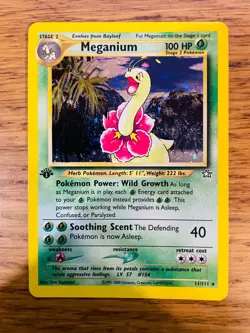 1st Edition Meganium (11/111) Holo Neo Genesis Set Pokemon Card! FREE P&P! - Image 4