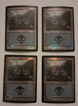 4x Swamp FOIL Retro Commander Masters NM Alayna Danner MTG Magic the Gathering - Image 1