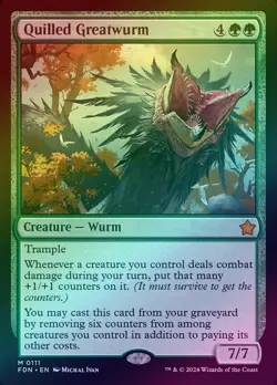 Quilled Greatwurm (Foil) (FDN) Foundations - NM - Image 1