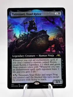 Tatsunari, Toad Rider 461 Extended Art Foil Kamigawa: Neon Dynasty NEO MTG NM - Image 1