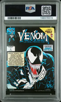 2025 MTG MARVEL'S SPIDER-MAN #0233 EDDIE BROCK/VENOM, LETHAL PROTECTOR PSA 10 - Image 2