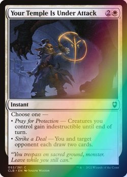 MTG - Your Temple is Under Attack - Foil - CLB 052 - Battle for Baldur's Gate - Image 1