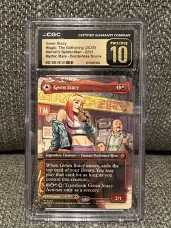 2025 MTG MARVEL'S SPIDER-MAN #0202 GHOST-SPIDER/GWEN STACY CGC PRISTINE 10 - Image 1