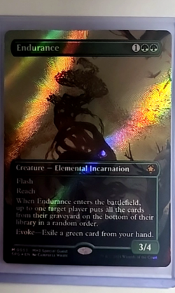 MTG Magic The Gathering SPG Special Guests Textured Borderless Foil 53 Endurance - Image 1