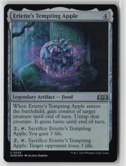 Eriette's Tempting Apple 245 Uncommon Wilds of Eldraine Foil Near Mint - Image 1
