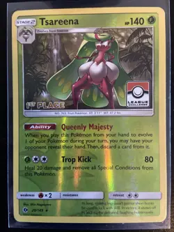 TSAREENA 20/149 1ST PLACE LEAGUE PROMO LP Pokemon - Image 1