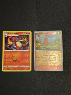 Pokemon TCG 2020 Lot 2 Cards Charmeleon Charmander Reverse Foil English Fire - Image 1