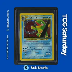 2001 POKEMON NEO DISCOVERY #8/75 POLITOED HOLO RARE - Image 1