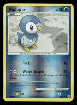 Pokemon Piplup Common Diamond and Pearl 93/130 LP Reverse Holo - Image 1