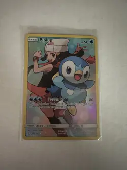 Piplup (Secret Rare Full Art) 239/236 Cosmic Eclipse Holo TCG Pokemon TCG NM - Image 1