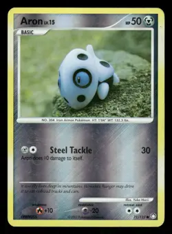 Aron 71/123 Reverse Holo Pokemon Mysterious Treasures - Image 1