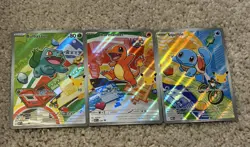 Pokemon TCG First Partner Illustration Collection Series 1 Kanto GEN 1 Starters - Image 1