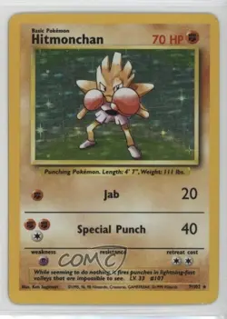 Hitmonchan Holo Pokemon Base Set #7 1999 - Image 1