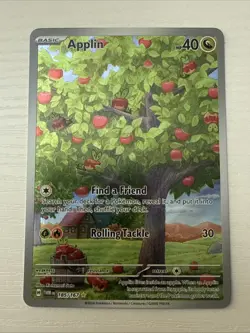 Pokemon TCG Applin 185/167 Twilight Masquerade Illustration Rare Card - Image 1