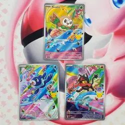 Rowlett 043 + Litten 044 + Popplio 045 - First Partner Pokemon Cards - #L46 - Image 1