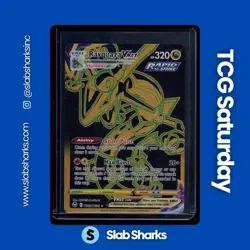 2022 POKEMON SWSH SILVER TEMPEST TRAINER GALLERY #TG29 RAYQUAZA VMAX SECRET RARE - Image 1