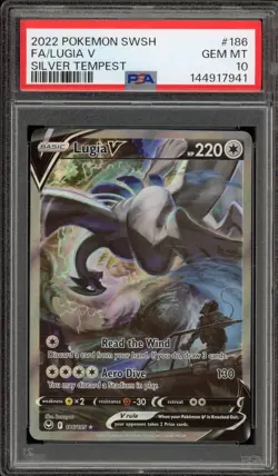 Pokemon Lugia V Silver Tempest Full Alt Art #186 PSA 10 Gem Mint - Image 1