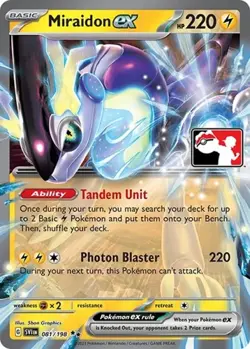 1x Miraidon ex (#081/198) - Holofoil NM Eng Pokemon - Prize Pack Series - Image 1