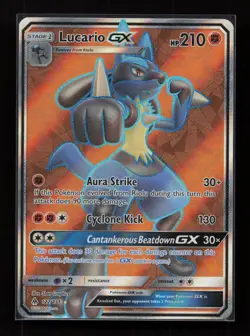 Lucario GX 122/131 Rare Ultra Forbidden Light Pokemon Near Mint - Image 1