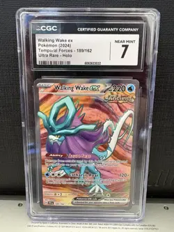 Walking Wake ex 189/162 SV05: Temporal Forces Holo CGC 7 Near Mint Pokemon TCG - Image 1