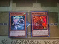 YUGIOH TCG WHITE DRAGON NINJA + RED DRAGON NINJA SHVA SUPER 1ST EDITION NM - Image 1