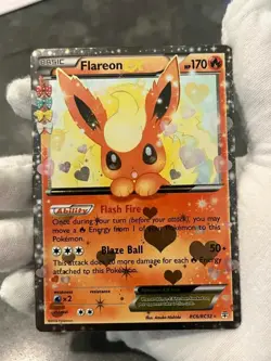 Pokemon TCG Flareon EX RC6/RC32 Generations Radiant Collection Holo MP - Image 3