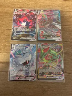 Pokemon VMAX Card Lot – Rayquaza VMAX, Calyrex TG, Eternatus TG, Inteleon – NM - Image 1