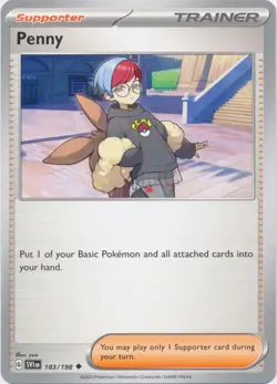 Pokemon TCG Penny 183/198 Uncommon Scarlet & Violet Base Set NM - Image 1