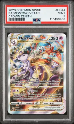 Pokemon Mewtwo VSTAR GG44/GG70 Crown Zenith Holo Ultra Rare PSA 9 - Image 1