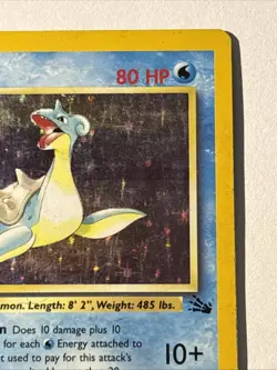 Lapras 10/62 Fossil Holo Pokemon TCG MP Vintage! Awesome Card 🔥 - Image 3