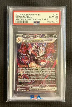 2024 POKEMON PAF EN PALDEAN FATES SPECIAL ILLUSTRATION RARE CHARIZARD EX PSA 10 - Image 1