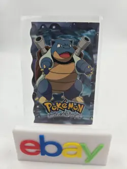 Pokemon Card Topps The First Movie Die-Cut 9 Of 12 Blastoise Blue Label MP - Image 1