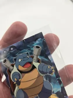 Pokemon Card Topps The First Movie Die-Cut 9 Of 12 Blastoise Blue Label MP - Image 4