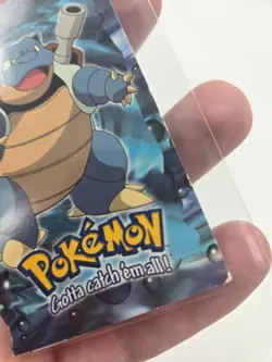 Pokemon Card Topps The First Movie Die-Cut 9 Of 12 Blastoise Blue Label MP - Image 5