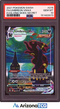 Pokemon 2021 Umbreon VMAX 215/203 Alt Art Evolving Skies GEM MINT PSA 10 - Image 1